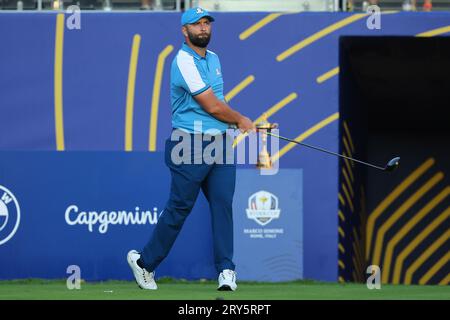 Rom, . September 2023 29. Rom, Italien 29.09.2023: Foursomes Session beim RYDER CUP 2023 im Marco Simone Golf & Country Club di Guidonia Montecelio, Roma Credit: Independent Photo Agency/Alamy Live News Stockfoto