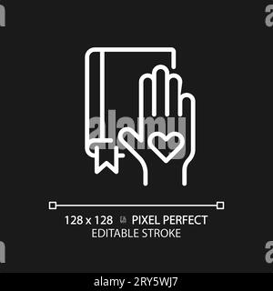 Anpassbares 2D-Symbol für dünne, lineare weiße Bereitschaftsbereitschaft Stock Vektor