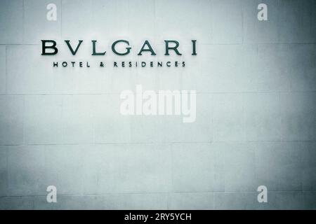 Das Bulgari Hotel, Knightsbridge, London, UK Stockfoto