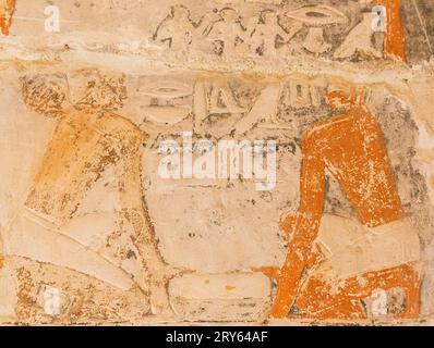 Ägypten, Sakkara, Grab von Mehu, Goldschmied: Goldguss. Stockfoto