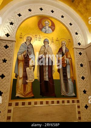 Goldene Mauer der Krypta in St. Sava Stockfoto