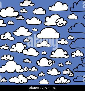 Symbol "Wolken", Vektorgrafiken. Cloud-Symbol oder -Logo, verschiedene Clouds Stock Vektor