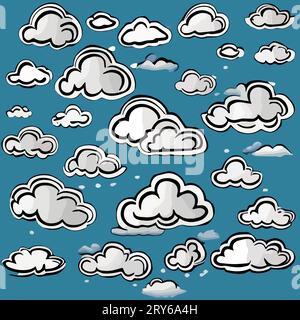 Symbol "Wolken", Vektorgrafiken. Cloud-Symbol oder -Logo, verschiedene Clouds Stock Vektor
