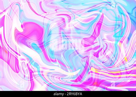 Einfangen von Reiz durch Kunst und Technologie mit abstraktem Malhintergrund in lebendigen Farben marbleized Bright Effekt mit fließender Malerei, Hintergrund Stockfoto