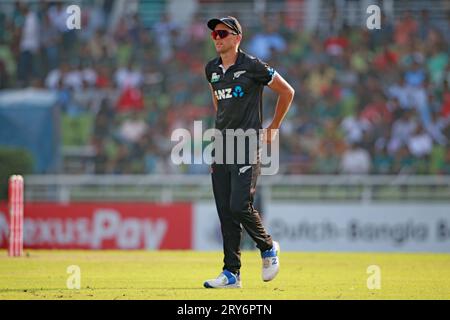 Trent Boult, Neuseeland, Pace Bowler während des dritten ODI-Spiels von Bangladesch und Neuseeland in drei Spielserien im Sher-e-Bangla National Cricket Stadi Stockfoto