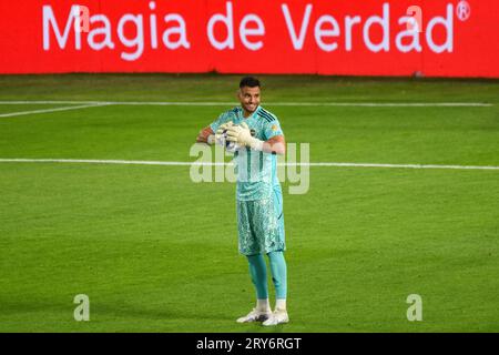 Buenos Aires, Argentinien. September 2023 28. Sergio Romero von den Boca Juniors während des Copa Libertadores Matches, Halbfinale, Leg 1, zwischen den Boca Juniors und Palmeiras spielte im La Bombonera Stadium am 28. September 2023 in Buenos Aires, Spanien. (Foto: Santiago Joel Abdala/PRESSINPHOTO) Credit: PRESSINPHOTO SPORTS AGENCY/Alamy Live News Stockfoto