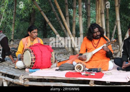 Baul Lied im Santiniketan Stockfoto