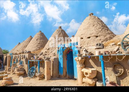 Traditionelle konische Häuser von Harran, Sanli Urfa, Türkei Stockfoto