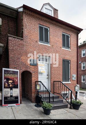 Das Edgar Allan Poe House und Museum in Baltimore, Maryland. Stockfoto
