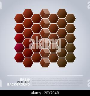 Bunte Würfel und Sechsecke – abstraktes Hintergrunddesign Stock Vektor