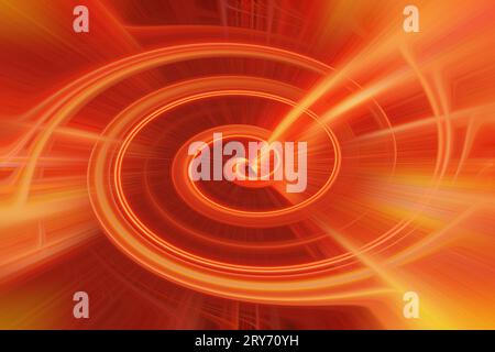 Amber und Honig warme orange abstrakte Linien auf fließenden Hintergrund Stockfoto