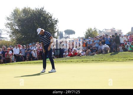 29. September 2023; Marco Simone Golf and Country Club, Guidonia Montecelio, Rom, Italien; die 44. Ryder Cup Spiele, Europa gegen USA, Tag 1; Scottie Scheffler Stockfoto