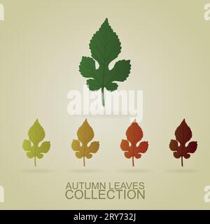 Blätter - der Herbst kommt Stock Vektor