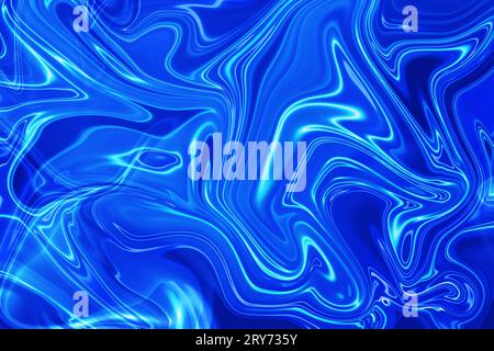 Komplexe Details einer faszinierenden flüssigen Kulisse in abstraktem 3D-Rendering Stockfoto