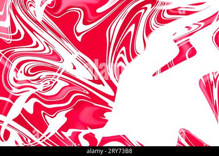 Die Kunstfertigkeit von Farben und Dimensionen in abstraktem roten flüssigen Marmor wirbeln Textur Hintergrund oder Stock Foto Tapete Stockfoto