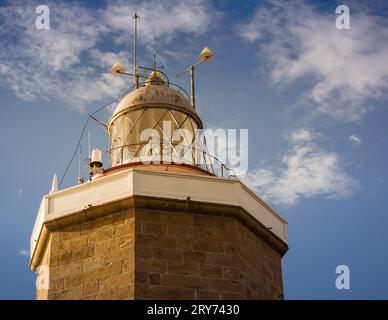 Leuchtturm von Finisterre, Kap Finisterre, A Coruña, Galicien, Spanien Stockfoto