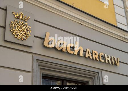 Bachmuseum, Bach-Archiv, Thomaskirchhof, Leipzig, Sachsen, Deutschland Stockfoto