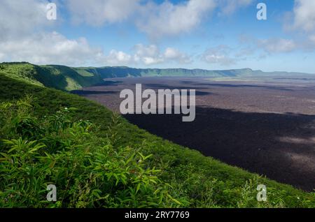 Fantastische vulkanische Landschaft auf den galapagos-Inseln Stockfoto