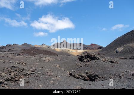 Fantastische vulkanische Landschaft auf den galapagos-Inseln Stockfoto