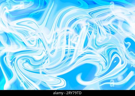Untersuchen von Bemaßungen mit 3D-Rendering von Flüssigkeitsmustern, die Wellen ähneln. Eleganter abstrakter Hintergrund Stockfoto