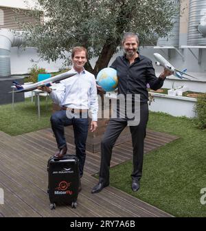 NICOLAS BRUMELOT UND CARLOS DA SILVA MISTER FLY VORSITZENDE Stockfoto
