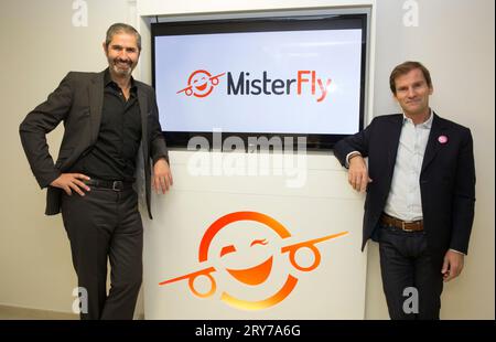 NICOLAS BRUMELOT UND CARLOS DA SILVA MISTER FLY VORSITZENDE Stockfoto