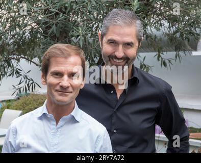 NICOLAS BRUMELOT UND CARLOS DA SILVA MISTER FLY VORSITZENDE Stockfoto