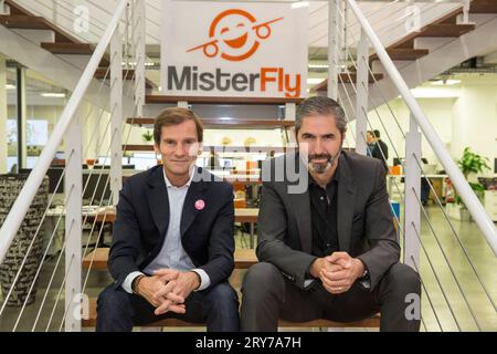 NICOLAS BRUMELOT UND CARLOS DA SILVA MISTER FLY VORSITZENDE Stockfoto