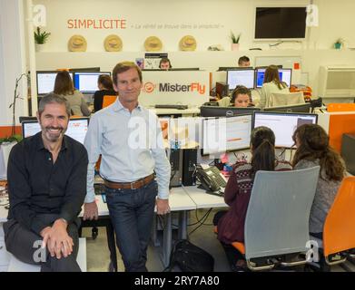 NICOLAS BRUMELOT UND CARLOS DA SILVA MISTER FLY VORSITZENDE Stockfoto