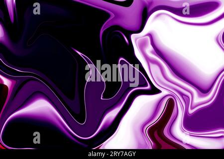 Malerei der Leinwand mit Schattierungen von Neon-fluiden Acrylmalerei und Neon-fluiden Textur in abstrakter Hintergrundillustration des fließenden Kunststils Stockfoto