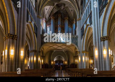 St. Nikolaidom in Freiburg - Freiburg, Schweiz Stockfoto