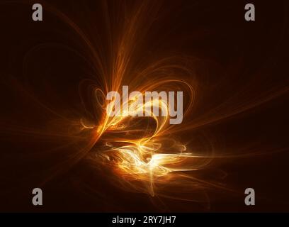 Feuriges Fraktal Stockfoto