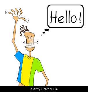 Überglücklich, den amerikanischen Mann zu feiern Stockfoto