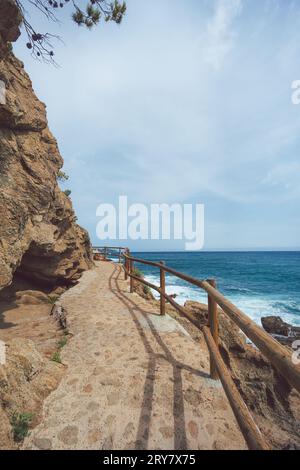 Wanderabschnitt in Costa Brava, Spanien Stockfoto