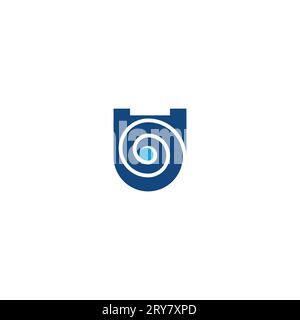 Die Buchstaben Logo UU und U Stock Vektor