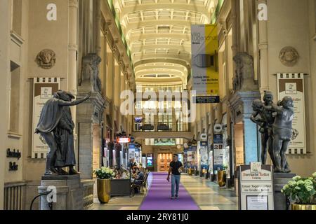 Statue Mephisto Dr. Faust, Auerbachs Keller, Mädlerpassage, Leipzig, Sachsen, Deutschland Stockfoto