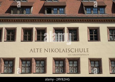 Alte Nikolaischule, Richard-Wagner-Ausstellung, Nikolaikirchhof, Leipzig, Sachsen, Deutschland Stockfoto