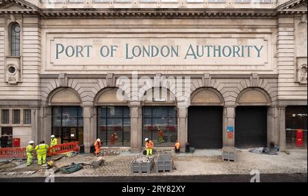 Das Port of London Authority Building, Charterhouse Street aus dem Jahr 1914, das für die Port of London Authority gebaut wurde, war ein Kühlhaus Stockfoto