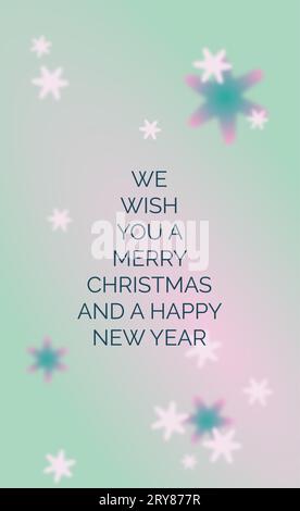 Weihnachtsgrüße und frohes neues Jahr, Kalligraphie-Elemente, Briefe, die einen Weihnachtsbaum bilden; Werbematerial, Banner, Postkarte, Poster Stockfoto