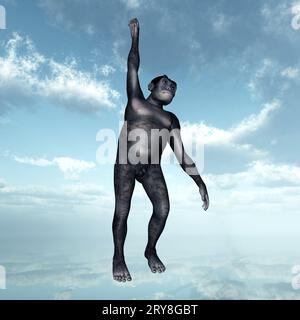 Homo Habilis - Menschliche Evolution Stockfoto