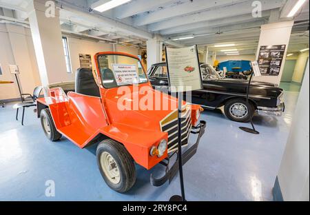 Kansas, SEP 16 2023 - Innenansicht des Luftfahrtmuseums Stockfoto