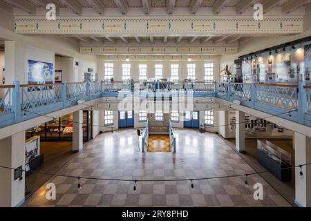 Kansas, SEP 16 2023 - Innenansicht des Luftfahrtmuseums Stockfoto