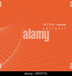 Schließen Sie die optische Rechteckstrahlung an. Abstrakter Vektorhintergrund. Grafische Linien im wirbelnden Design Stock Vektor