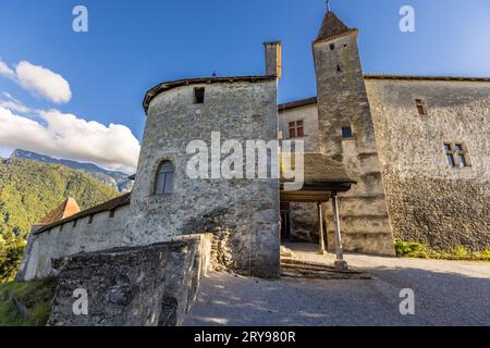 Schloss Gruyères in Epagny, Schweiz Stockfoto