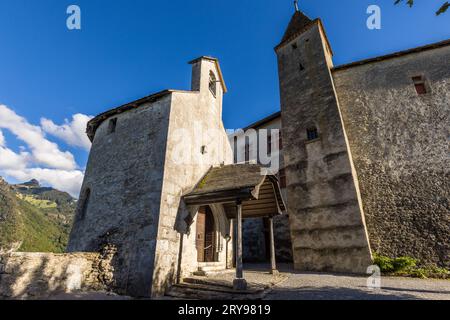 Schloss Gruyères in Epagny, Schweiz Stockfoto