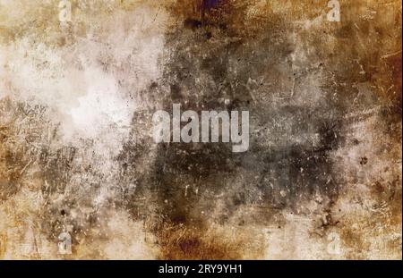 Panorama der Horizontalgestaltung auf Zement- und Betontextur für Muster und Hintergrund. ALTER ZEITUNGSHINTERGRUND, LEICHTE GRUNGE-PAPIERSTRUKTUR, LEER Stockfoto