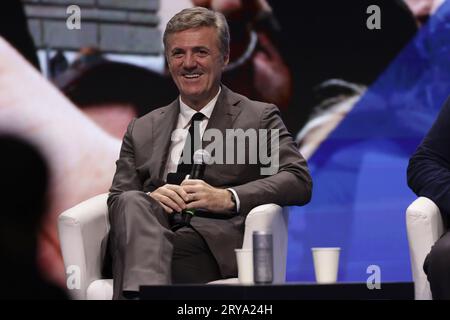 Pestum, Italien. September 2023 29. Flavio Cattaneo CEO ENEL während des Forza Italia Kongresses in Pestum am 29. September 2023. Quelle: Unabhängige Fotoagentur/Alamy Live News Stockfoto