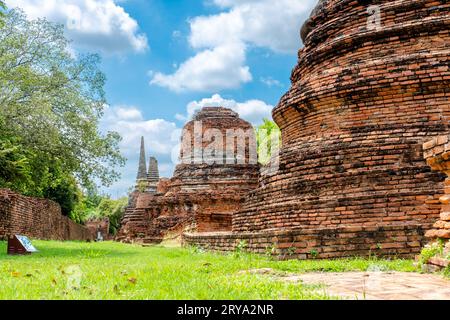 Ayutthaya, Thailand - 09 20 2023 : Wat Phra Si Sanphet ist einer der berühmten Tempel in der Provinz Phra Nakhon Si Ayutthaya, Thailand. Tempel in Phra Na Stockfoto