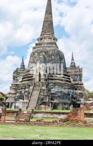 Ayutthaya, Thailand - 09 20 2023 : Wat Phra Si Sanphet ist einer der berühmten Tempel in der Provinz Phra Nakhon Si Ayutthaya, Thailand. Tempel in Phra Na Stockfoto