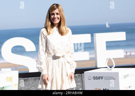 Donostia San Sebastian, Spanien. September 2023 28. Alexandra Jimenez besucht La Ternura Photocall während des 71. San Sebastian International Film Festival im Kursaal Palace in Donostia-San Sebastian. Quelle: SOPA Images Limited/Alamy Live News Stockfoto